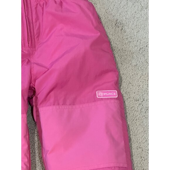 Childrens Place Toddler Girls Pink Insulated Snow Bib Overalls Size 24M - Picture 3 of 8